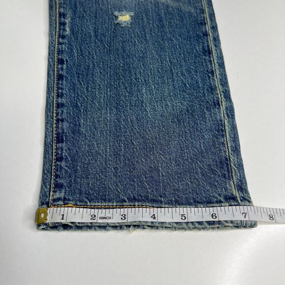 Anthropologie NWT Pilcro The Borrowed Denim Blue Jeans Distressed Grunge Size 29 - Picture 14 of 16